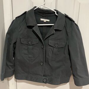 Loft Cropped Military Style Jacket- Size Medium